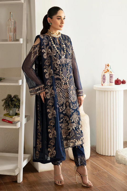 Alfaaz Mauritius Embroidered Chiffon Pakistani Designer Wear Collections