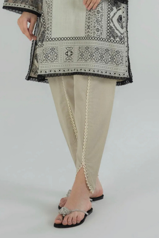 Pants | Cream Tulip Shalwar